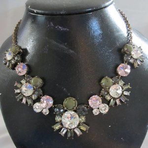 Ann Taylor Bronze Tone Sparkly Statment Necklace